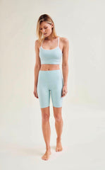 Yoga Shorts - High Waist - Sea Green