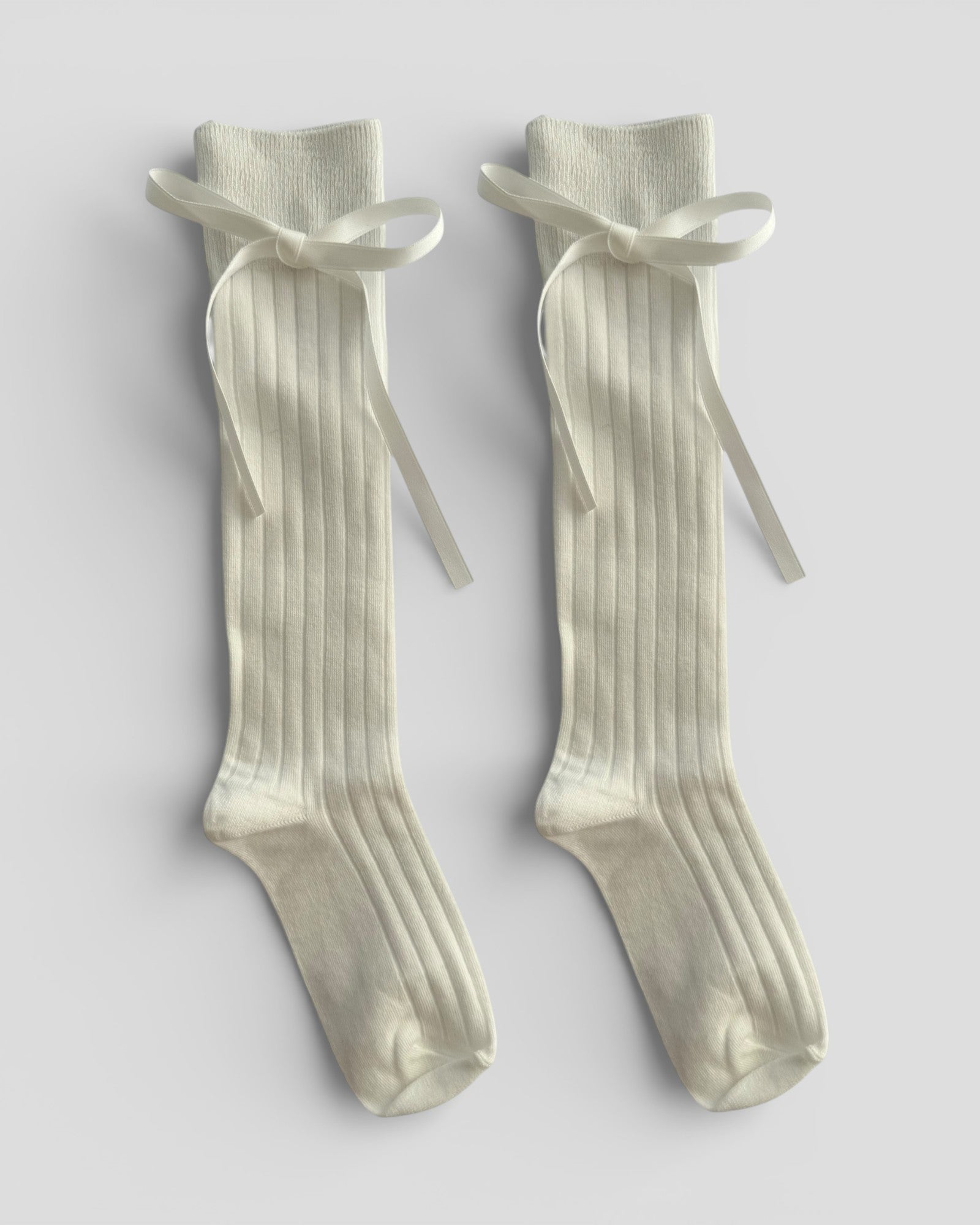 Prima Cotton With Satin Ribbon Socks