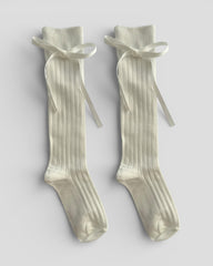 Prima Cotton With Satin Ribbon Socks
