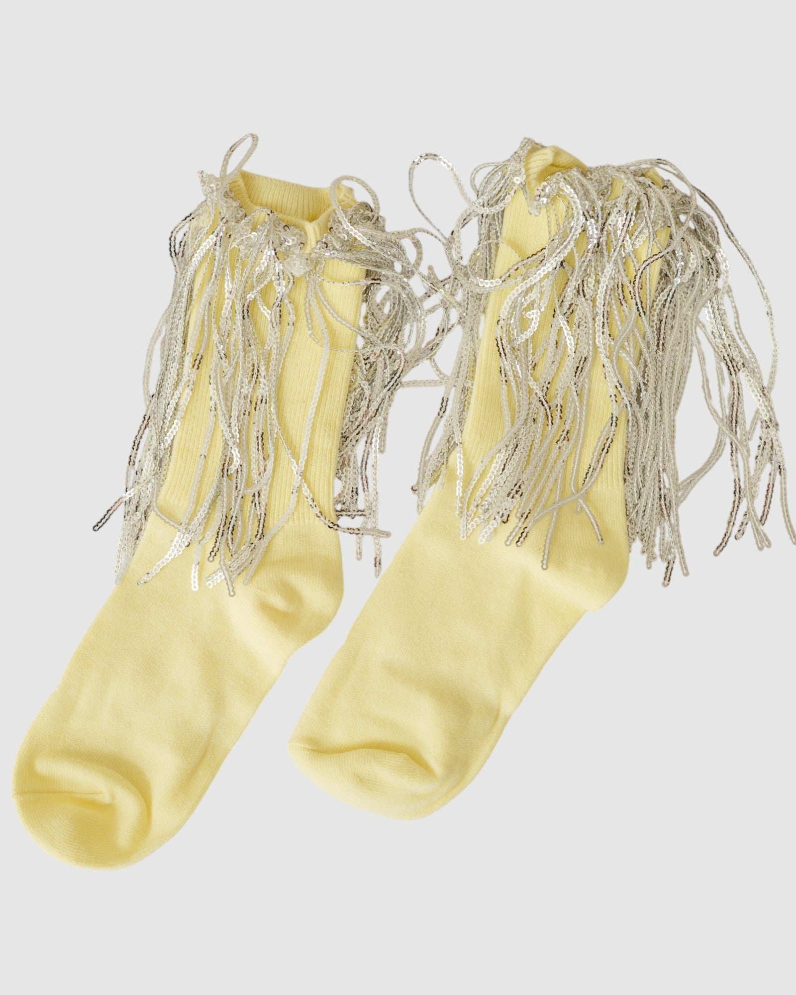 Bowie Cotton Socks With Glitter Fringe