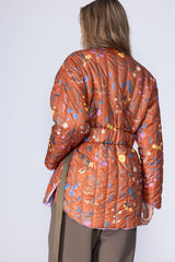 KIMONO REVERSIBLE - FLAT WHITE BROWN PUFFER