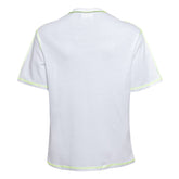 Cotton Tshirt - White Green Line