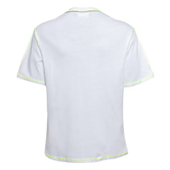 Cotton Tshirt - White Green Line