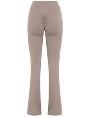 Lia Scrunched Flare Leggings Nude