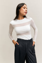 Veil Longsleeve Top White