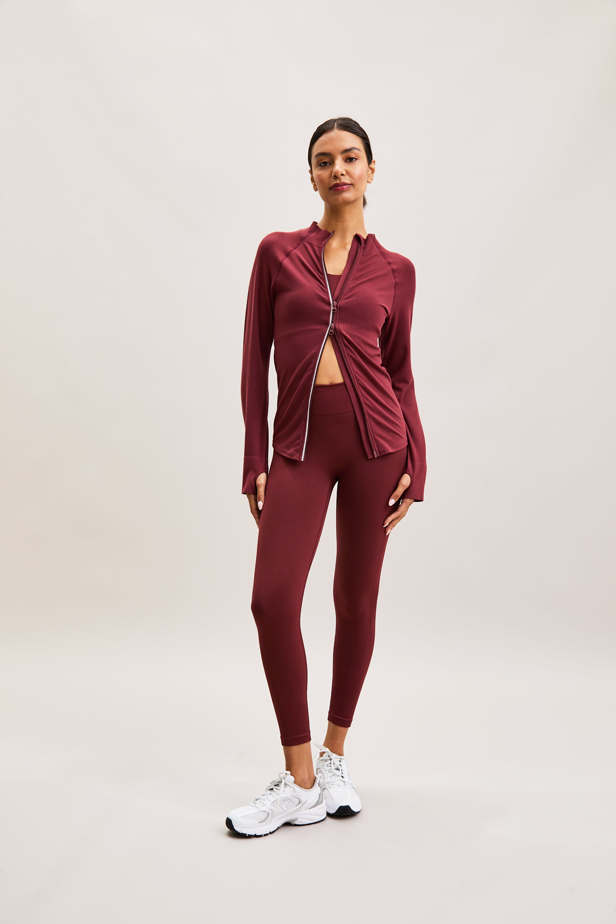 Sculpt Zip Thru Top