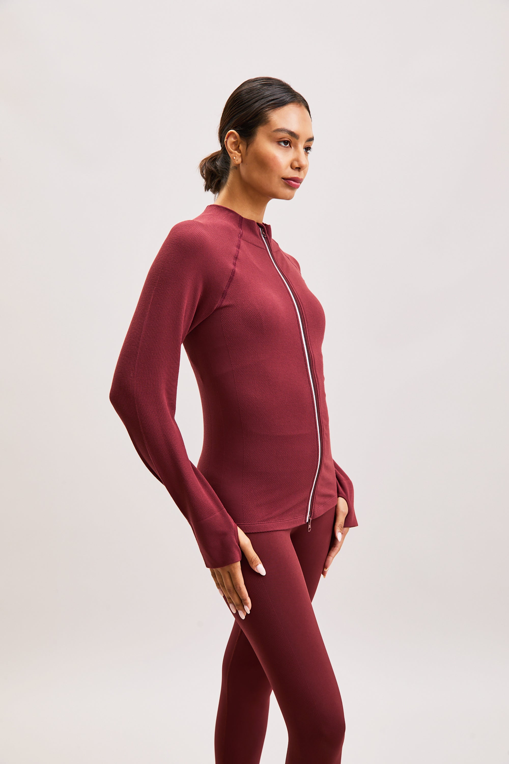 Sculpt Zip Thru Top