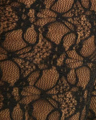 Lace Knee High Socks - Black