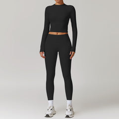 Long Sleeve Sculpt Top, Black