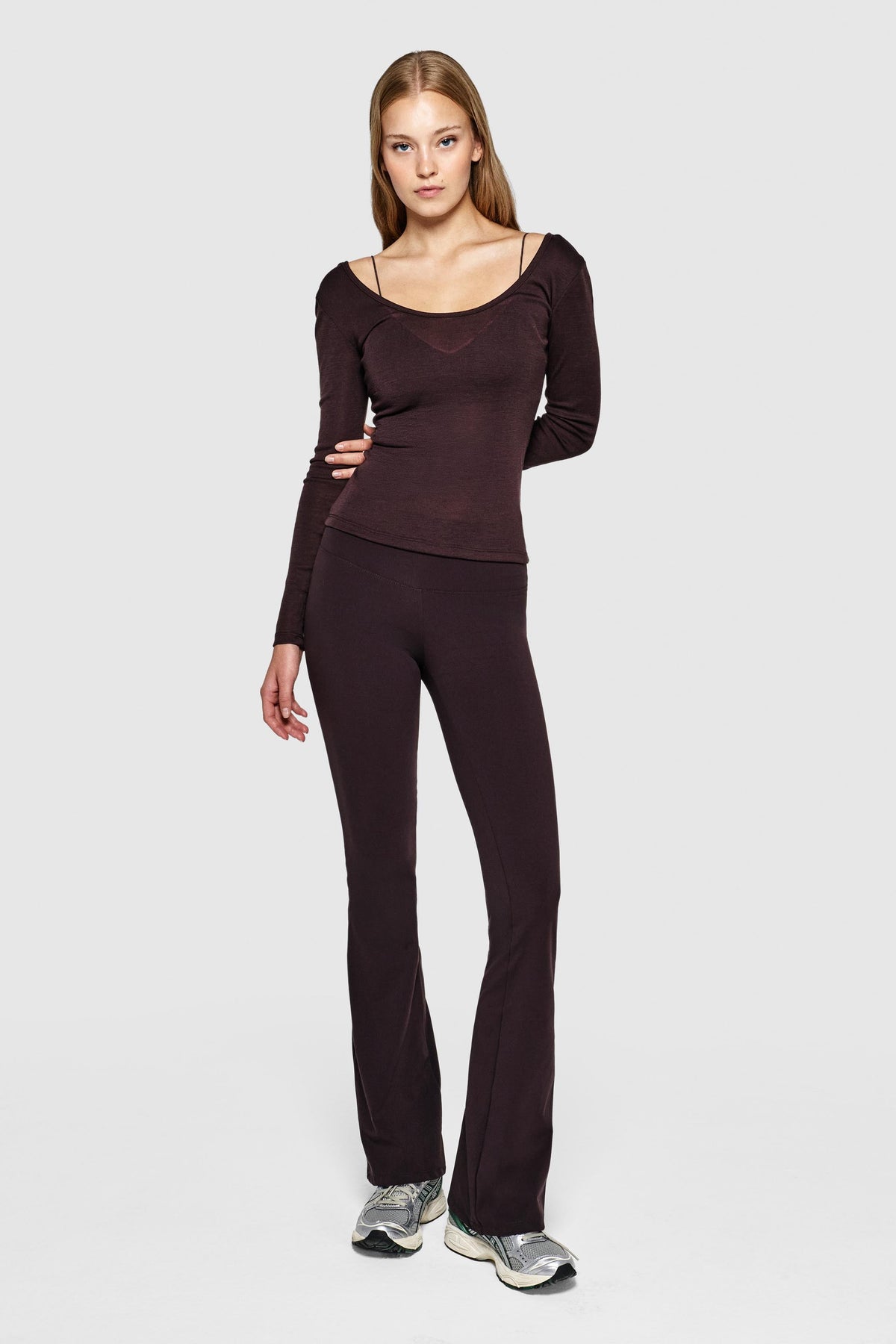 MERINO BALLET TOP - GANACHE