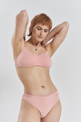 Myrtle Organic Stretch-Cotton Soft Bralette - Dawnlight Coral