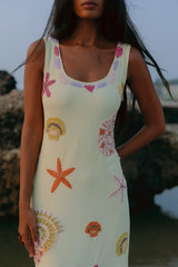 New York Bold Strapped Maxi Dress Multi Colour