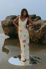 New York Bold Strapped Maxi Dress Multi Colour