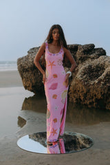 New York Bold Strapped Maxi Dress Multi Colour