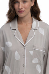Bamboo Long Pyjama Set in Silver Birch Petals