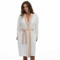 Bamboo Kimono Robe in Unbleached Cotton