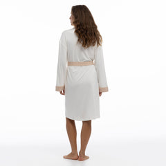 Bamboo Kimono Robe in Unbleached Cotton