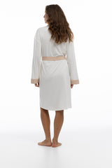 Bamboo Kimono Robe in Unbleached Cotton