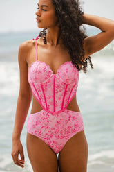 Pink Bloom One-Piece Swimsuit