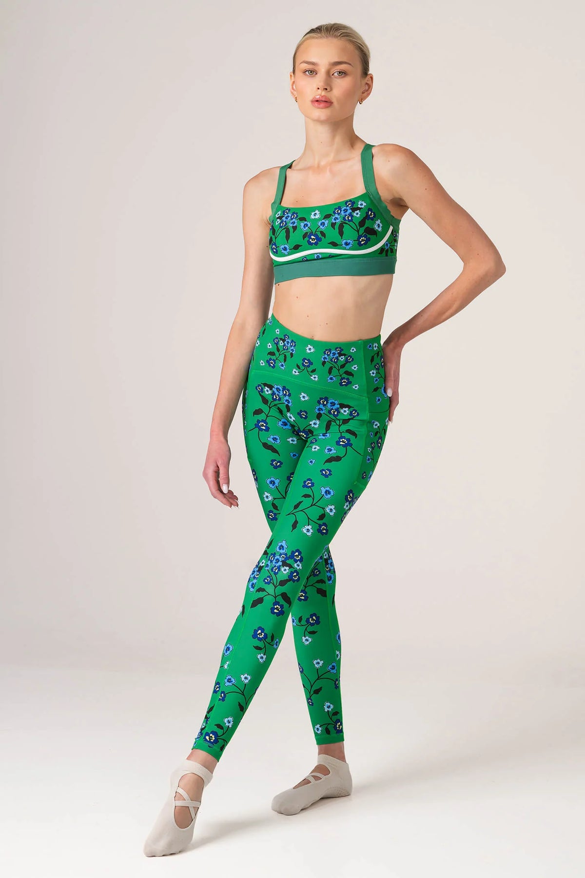 Emerald Echo High-Waisted Leggings