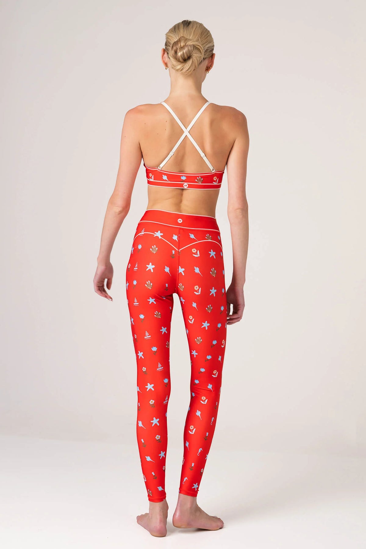 Red Tides High-Waisted Leggings