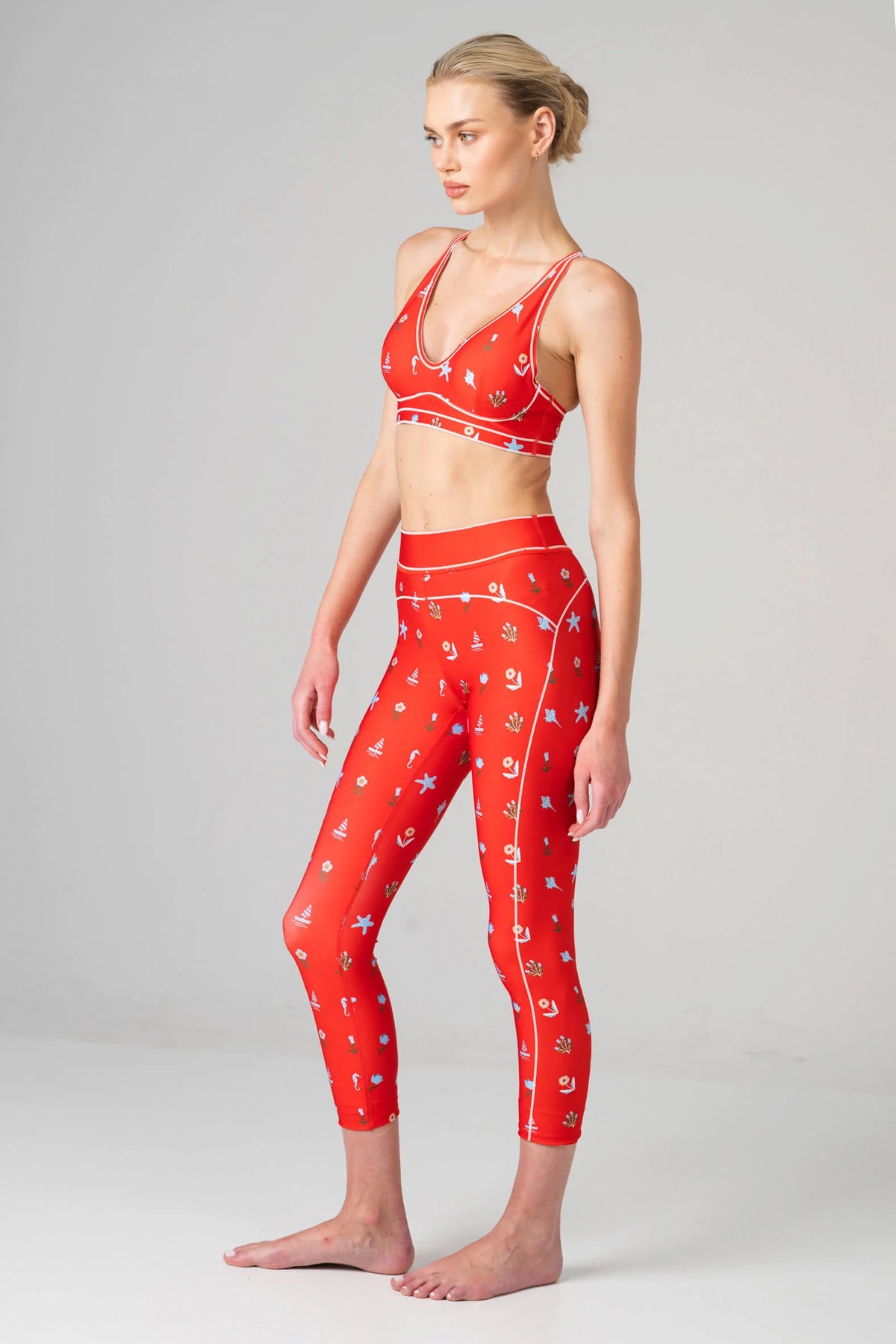 Red Tides High-Waisted 7/8 Leggings