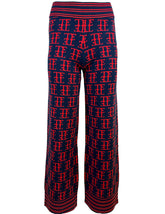 TE LOGO JACQUARD KNIT PANT (NEW FIT), NAVY/RED