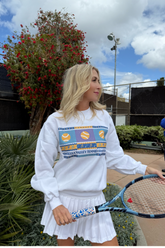 Coachella Valley Tennis & Band Camp Upcycled/Vintage Crewneck (1 Left)