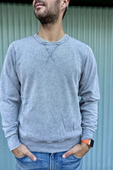 Fade Into Me Crewneck Sweatshirt (In Navy, Charcoal, Emerald Green and Sage)