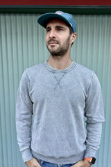 Fade Into Me Crewneck Sweatshirt (In Navy, Charcoal, Emerald Green and Sage)
