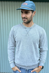 Fade Into Me Crewneck Sweatshirt (In Navy, Charcoal, Emerald Green and Sage)