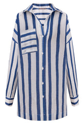 Linen Spirit Shirt Nautical Print