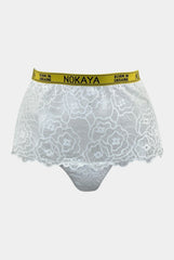 Born in Ukraine High Waist Lace Briefs White