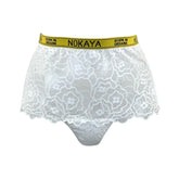 Born in Ukraine High Waist Lace Briefs White
