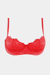 Born in Ukraine Lace Balcony Bra Red
