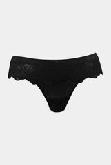 Born in Ukraine Lace Thong Black