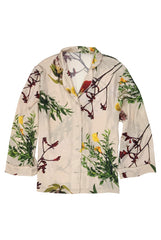 FLYING FLOWER Silk Pyjama Shirt