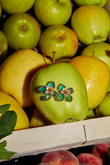 Green Flower Earrings