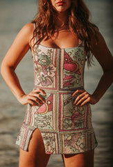 Talia Hand Beaded Multi-Coloured Crystal Party Dress in Stock