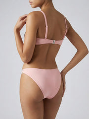 Ophelia Hand Embroidered Bikini Top Pink