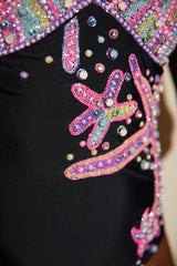 Selene Sea Shell Swimsuit in Black Pink Shell Bust