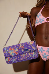 Selene Embellished Bag - Lilac