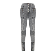 COTTON MOTORCYCLE DENIM PANT