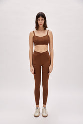 Bra With Stitch Detail - Brown