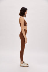 Bra With Stitch Detail - Brown