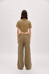 Destroyed Crop Tee - Covert Green