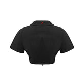 Destroyed Crop Tee - Black