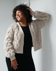 Nemunas: Silver Grey Merino Wool Cardigan