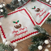 Christmas Puddings Cocktail Napkins | Set of 4