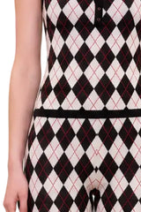 Daydreamers Argyle Sleeveless Knit Top